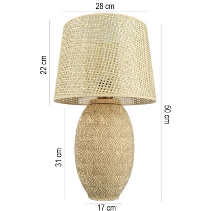 Stolna lampa RAMZES 1xE27/40W/230V zlatna