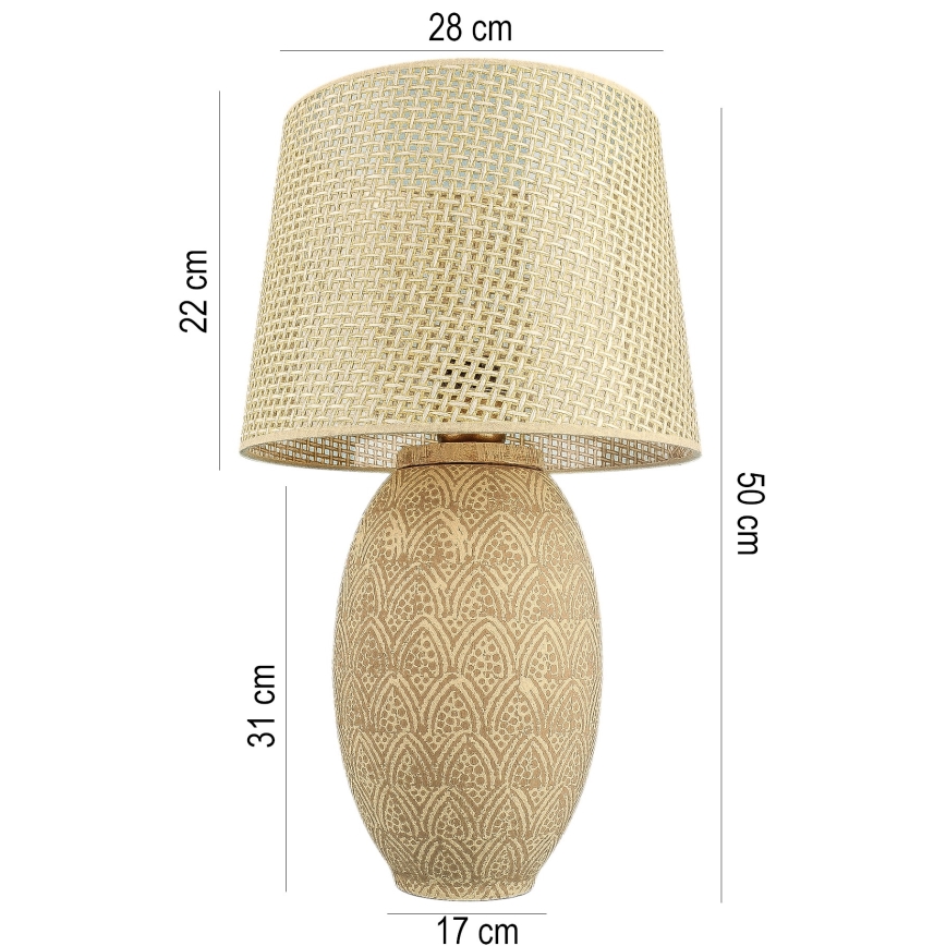 Stolna lampa RAMZES 1xE27/40W/230V zlatna