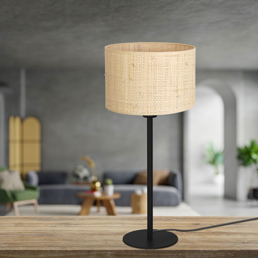 Stolna lampa RATTAN 1xE27/60W/230V pr. 25 cm ratan