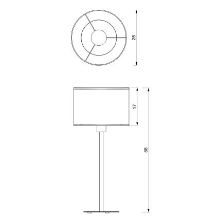 Stolna lampa RATTAN 1xE27/60W/230V pr. 25 cm ratan