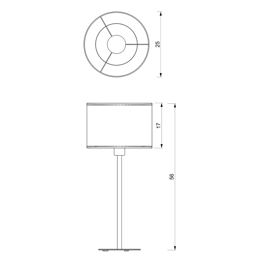 Stolna lampa RATTAN 1xE27/60W/230V pr. 25 cm ratan