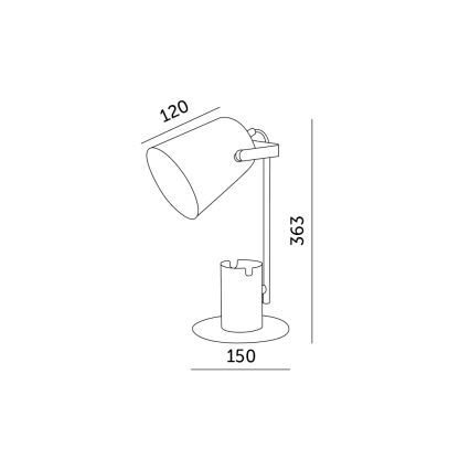 Stolna lampa ROLIG 1xE27/25W/230V bijela