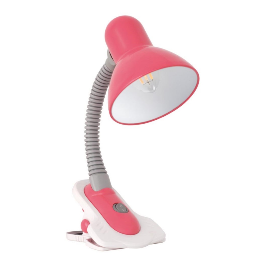 Stolna lampa s kopčom SUZI 1xE27/40W/230V ružičasta