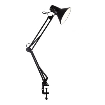 Stolna lampa s kopčom WORKER 1xE27/10W/230V crna
