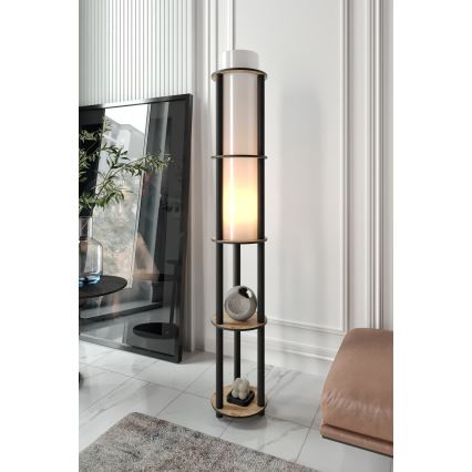 Stolna lampa s policama NOTO 1xE27/40W/230V bež/crna
