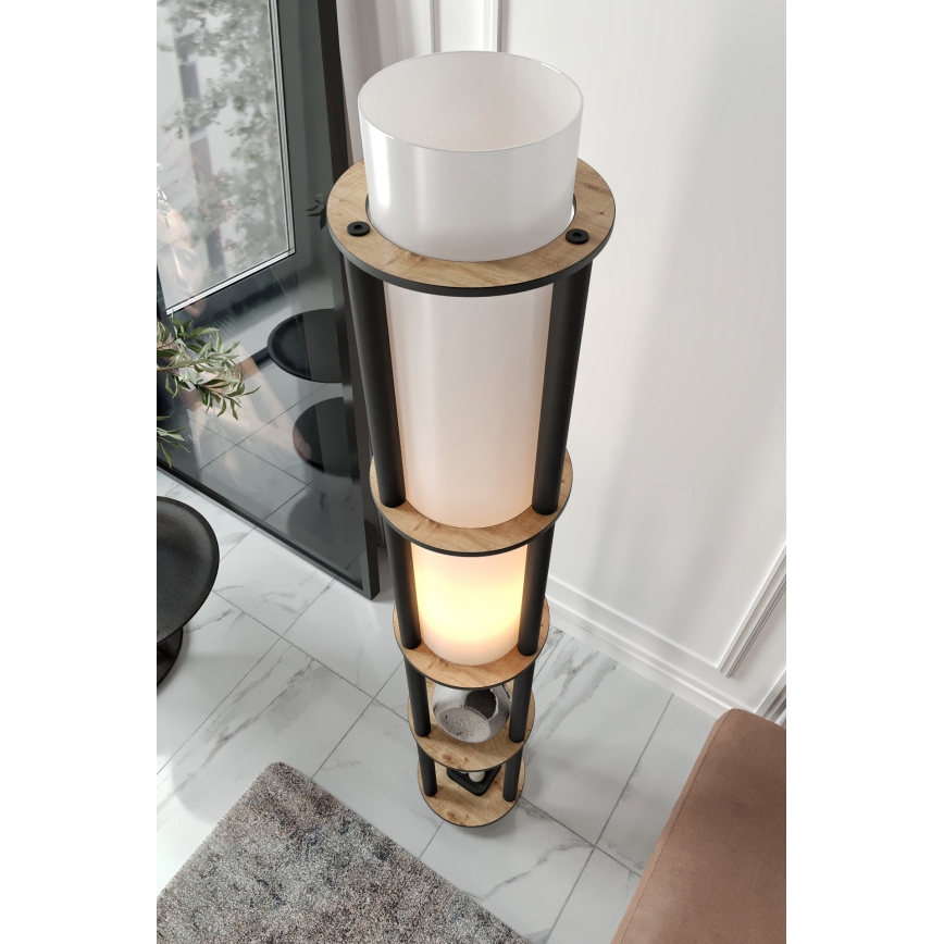 Stolna lampa s policama NOTO 1xE27/40W/230V bež/crna