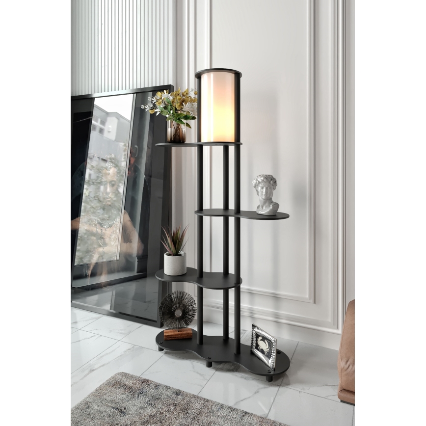 Stolna lampa s policama NOTO 1xE27/40W/230V crna