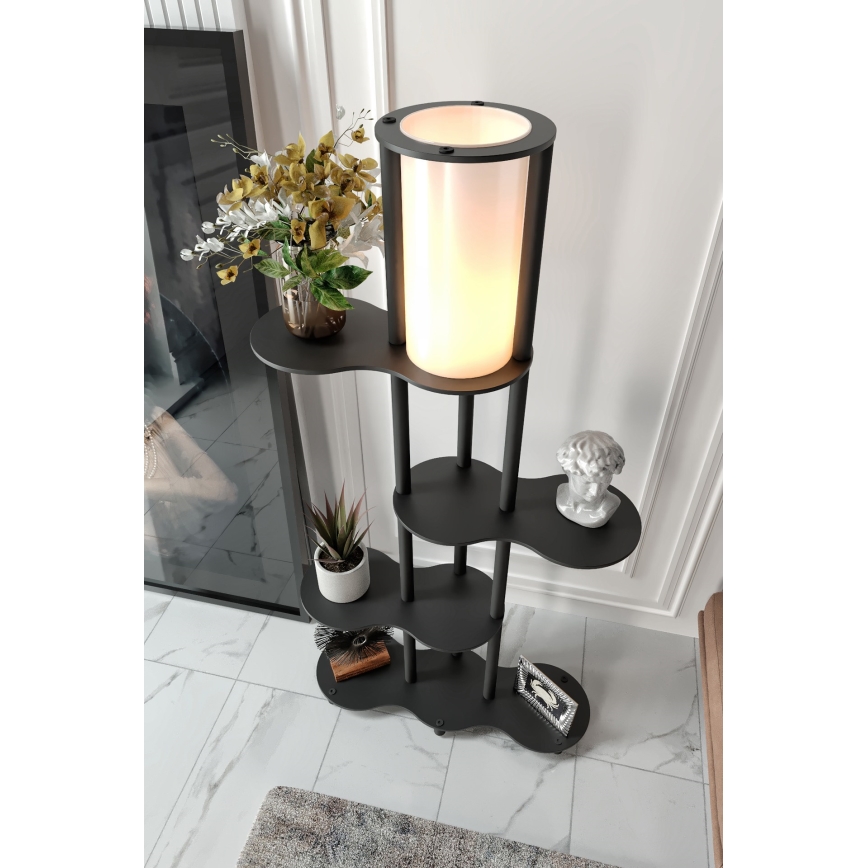 Stolna lampa s policama NOTO 1xE27/40W/230V crna