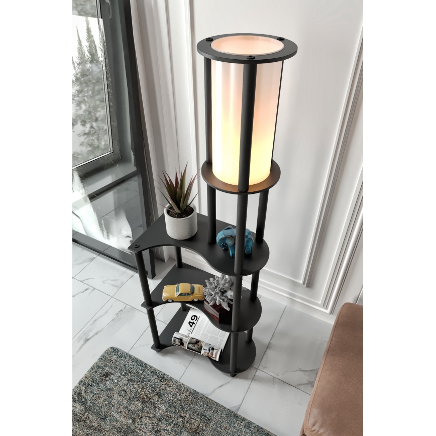 Stolna lampa s policama NOTO 1xE27/40W/230V crna