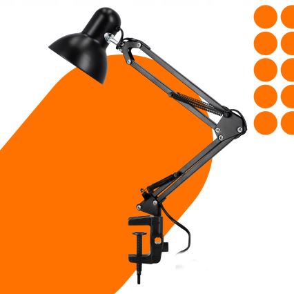 Stolna lampa s stezaljkom 1xE27/60W/230V crna