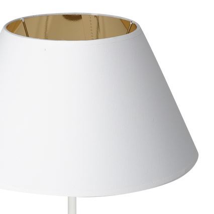 Stolna lampa s USB konektorom 1xE27/60W/230V bijela