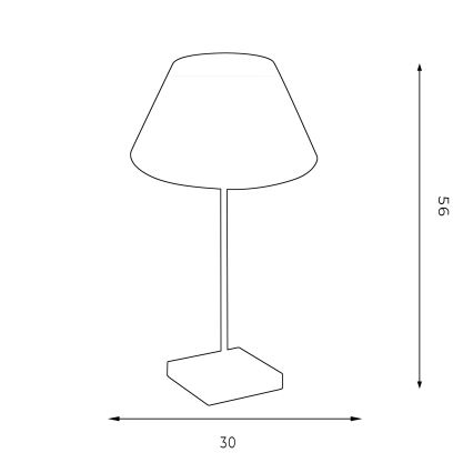 Stolna lampa s USB konektorom 1xE27/60W/230V bijela