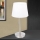 Stolna lampa s USB portom LUDWIG 1xE27/40W/230V 50 cm bijela/mat krom