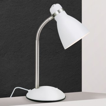 Stolna lampa SCHOOL 1xE27/40W/230V bijela/matni krom