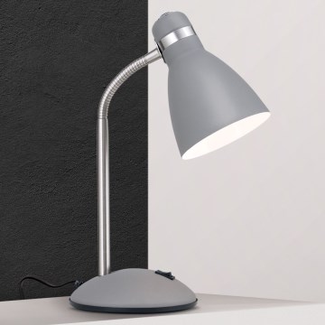 Stolna lampa SCHOOL 1xE27/40W/230V siva/matni krom
