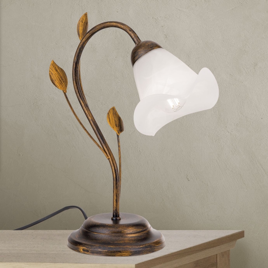 Stolna lampa SISI 1xE14/40W/230V bronca/patina