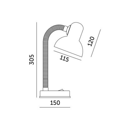 Stolna lampa SMIESZEK 1xE27/40W/230V plava