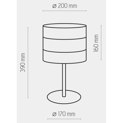 Stolna lampa TAGO 1xE27/15W/230V bijela/zlatna