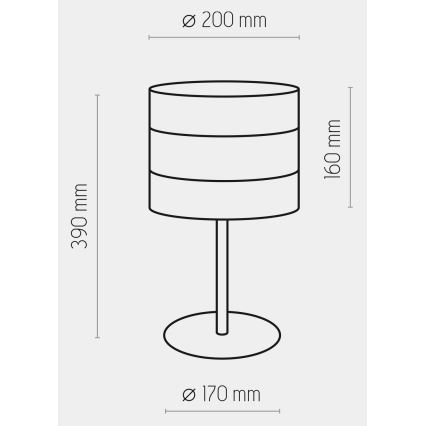 Stolna lampa TAGO 1xE27/15W/230V crna/zlatna