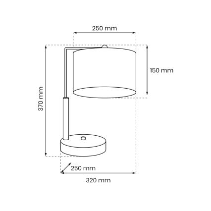 Stolna lampa ULTIMO 1xE27/6W/230V bijela