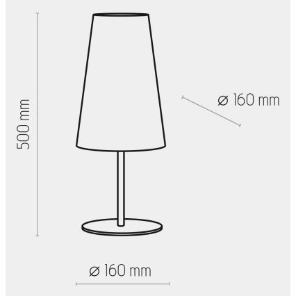 Stolna lampa UMBRELLA 1xE27/15W/230V siva