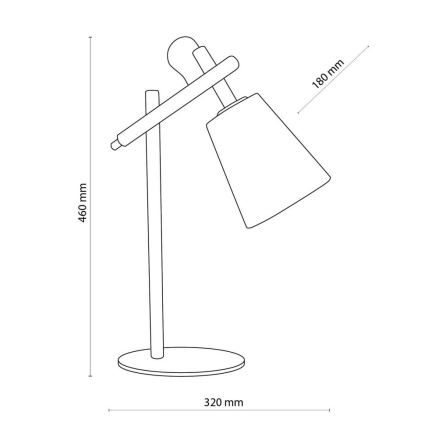 Stolna lampa VAIO WHITE 1xE27/60W/230V