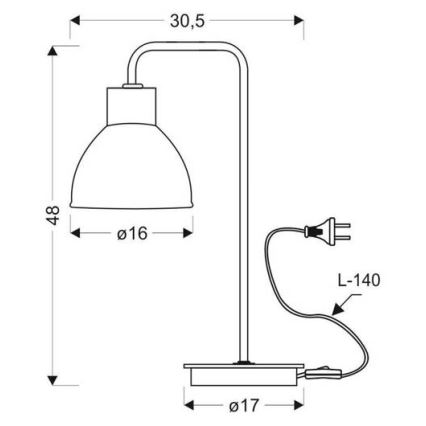 Stolna lampa VARIO 1xE27/60W/230V