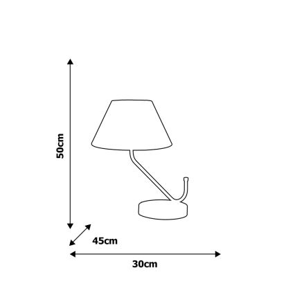 Stolna lampa VICTORIA 1xE27/60W/230V bijela