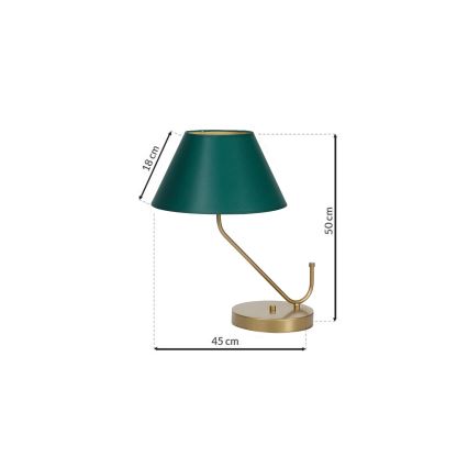 Stolna lampa VICTORIA 1xE27/60W/230V zelena