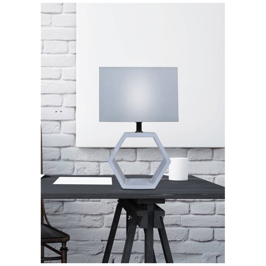 Stolna lampa VIDAL 1xE27/40W/230V siva