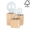 Stolna lampa VINCENT 3xE27/15W/230V hrast – FSC certificirano