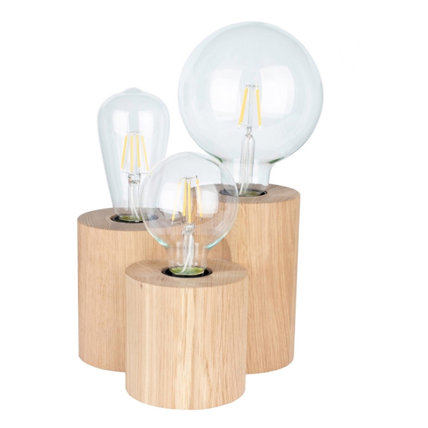 Stolna lampa VINCENT 3xE27/15W/230V hrast