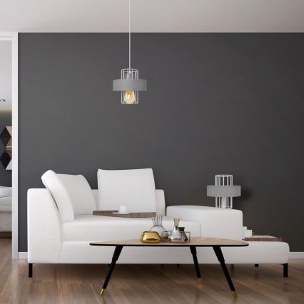 Stolna lampa VOLTA 1xE27/15W/230V siva