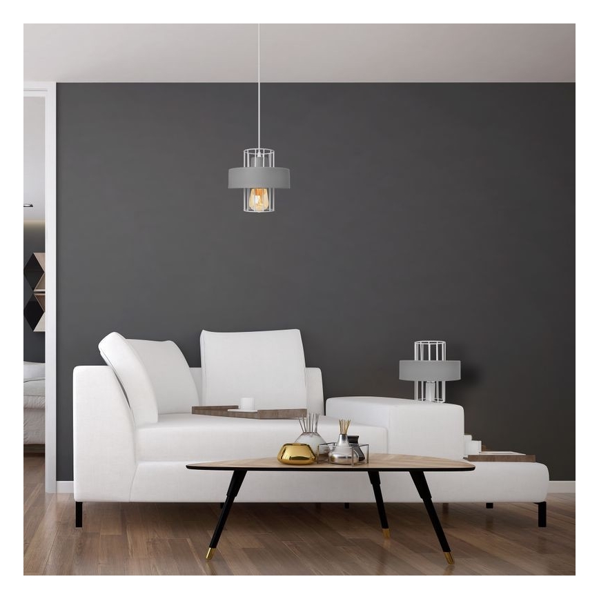 Stolna lampa VOLTA 1xE27/15W/230V siva