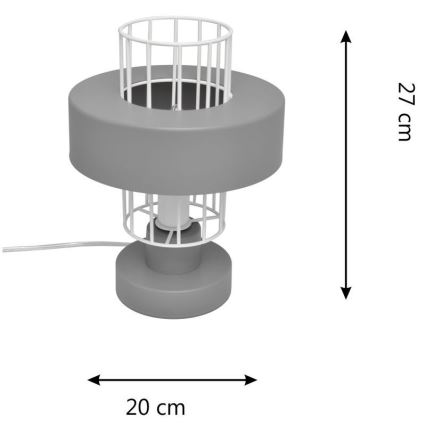 Stolna lampa VOLTA 1xE27/15W/230V siva