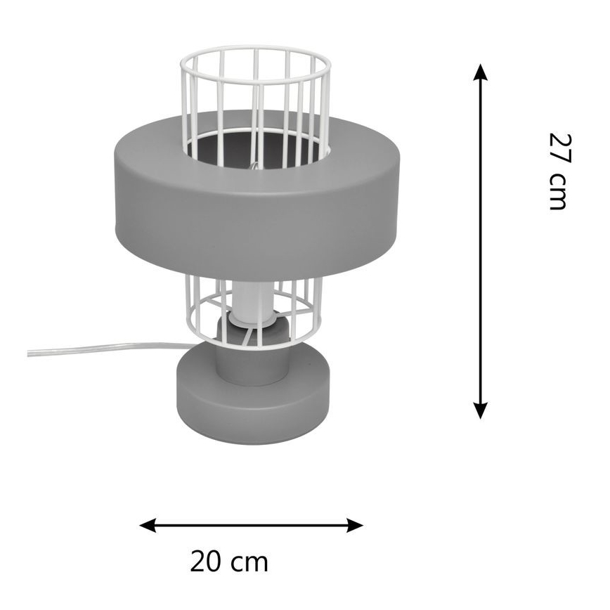 Stolna lampa VOLTA 1xE27/15W/230V siva
