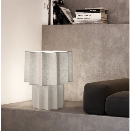 Stolna lampa WAVY 1xE27/14W/230V siva