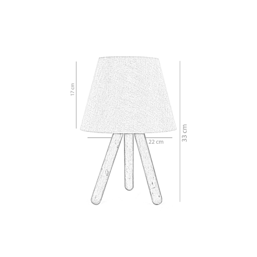 Stolna lampa WOOD 1xE27/60W/230V ružičasta
