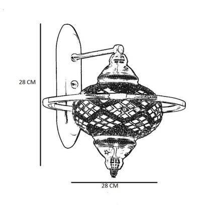 Stolna lampa YENI 1xE27/40W/230V brončana