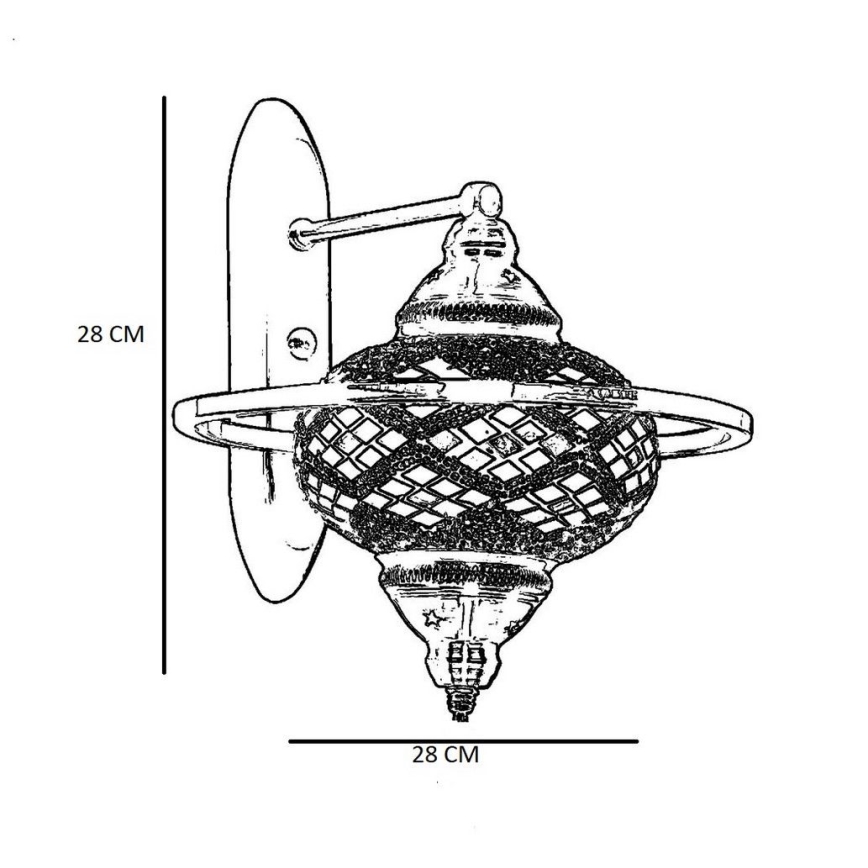 Stolna lampa YENI 1xE27/40W/230V brončana