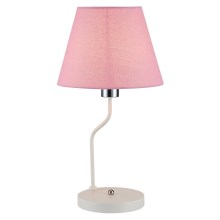 Stolna lampa YORK 1xE14/60W/230V ružičasta/bijela