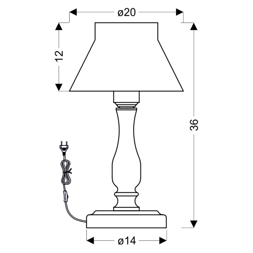 Stolna lampa ZEFIR 1xE27/40W/230V