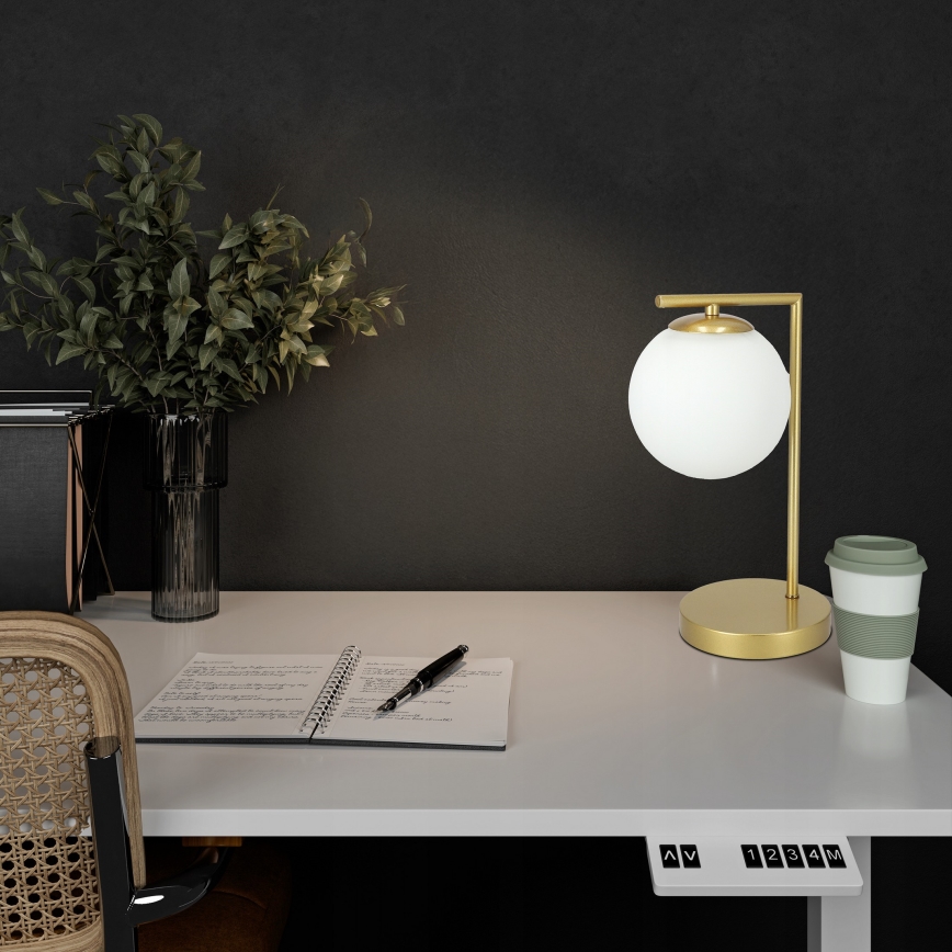 Stolna svjetiljka 1xE27/40W/230V zlatna/bijela