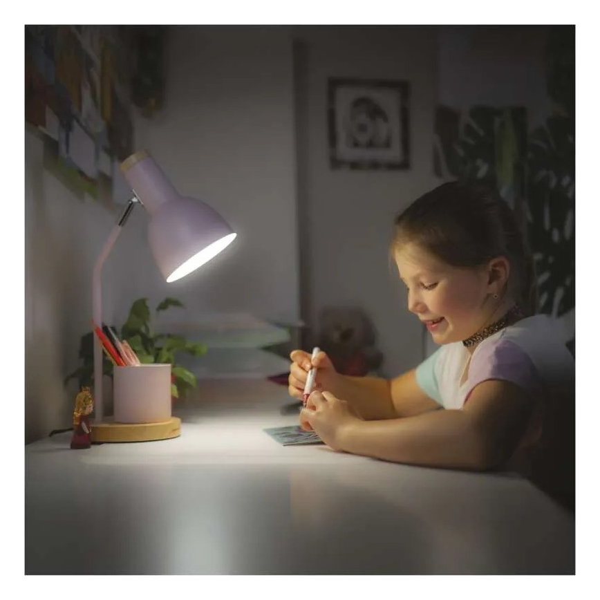 Stolna svjetiljka POPPY 1xE27/25W/230V ružičasta