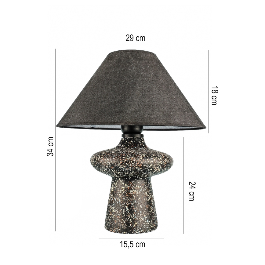 Stolna svjetiljka RAMZES 1xE27/40W/230V crna