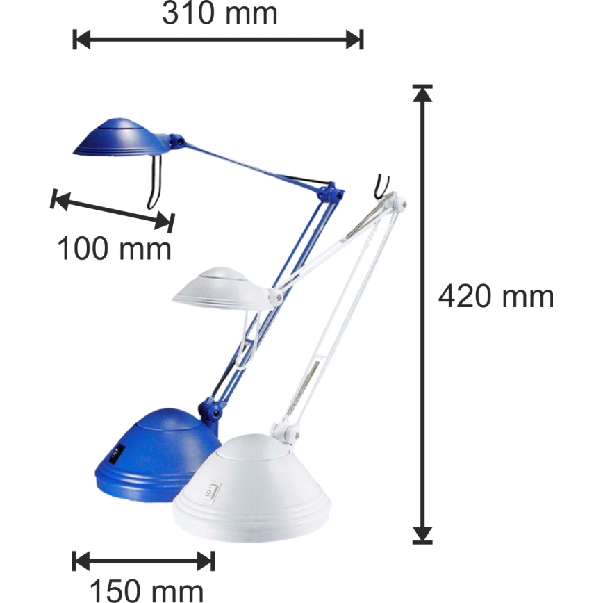 Stolna svjetiljka za prigušivanje ELA 1xGY6,35/50W/230V/12V plava