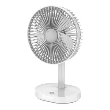 Stolni punjivi ventilator s LED lampom 3000mA/3,7V microUSB