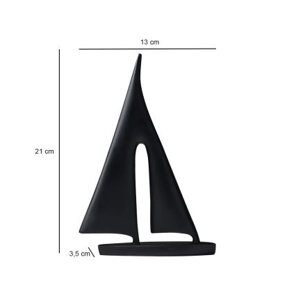 Stolni ukras 21 cm, smola/crna