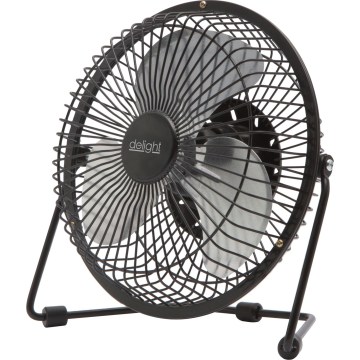 Stolni USB ventilator 1,75 W/5 V, promjer 18 cm, crne boje