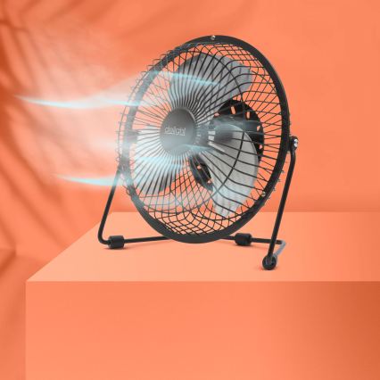 Stolni USB ventilator 1,75 W/5 V, promjer 18 cm, crne boje